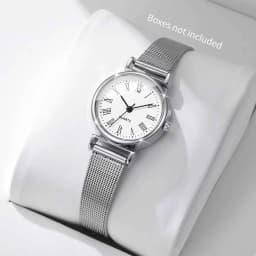 Fashion Roma Dial Women Quartz Watch Casual Mesh Band Ladies Wristwatches Reloj Mujer(Without Box)