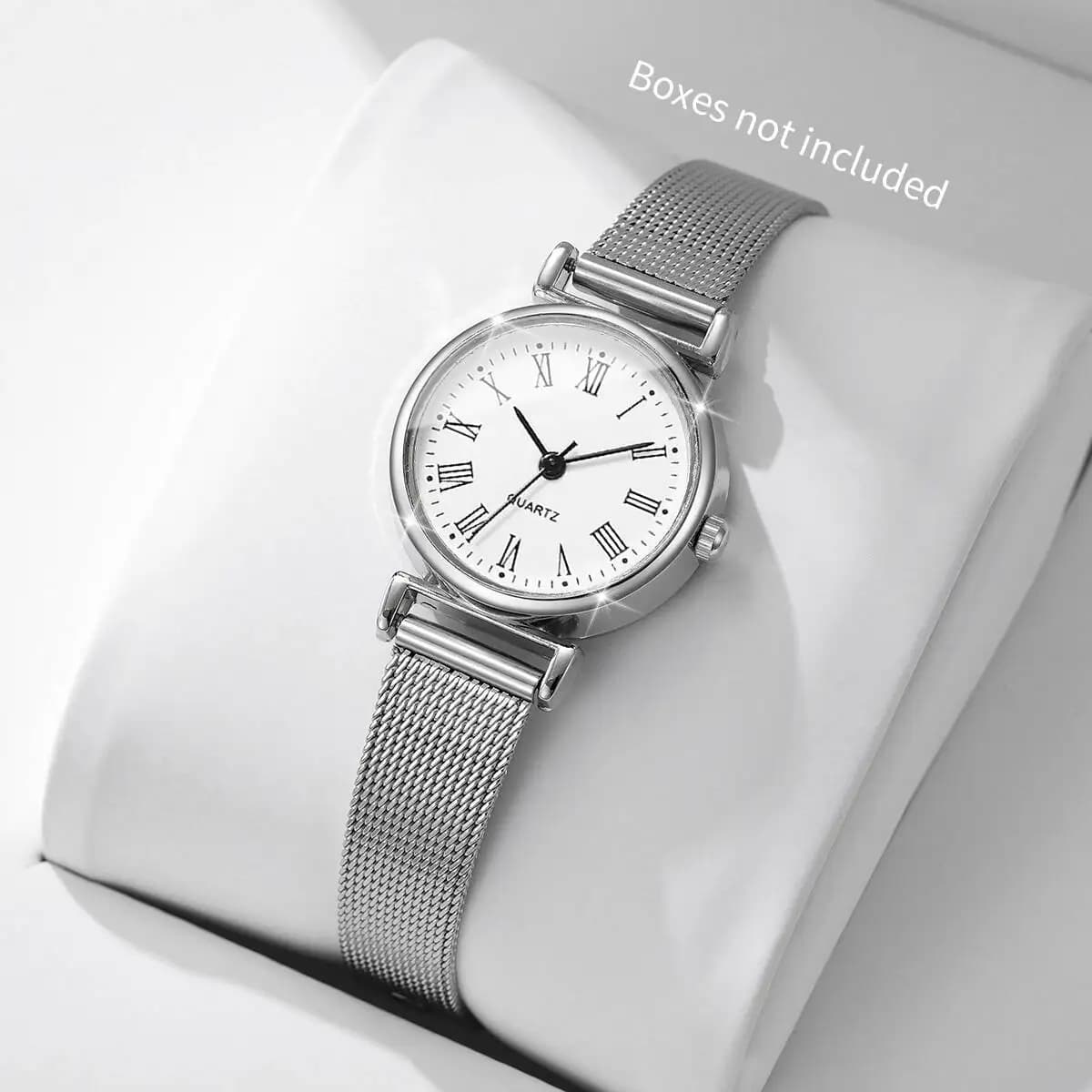 Fashion Roma Dial Women Quartz Watch Casual Mesh Band Ladies Wristwatches Reloj Mujer(Without Box)