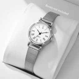 Fashion Roma Dial Women Quartz Watch Casual Mesh Band Ladies Wristwatches Reloj Mujer(Without Box)