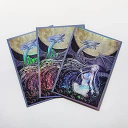 63x90mm 50PCS Holographic Card Sleeves, Anime Card Sleeves for Game Cards/ YGO Card Collection Player's Favorite Cartoon Sleeves