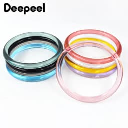 2/4/10Pcs 10cm Acrylic O Ring Handle for Bag Transparent Plastic Handbag Decorative Handles Resin Rings DIY Bags Accessories