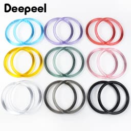 2/4/10Pcs 10cm Acrylic O Ring Handle for Bag Transparent Plastic Handbag Decorative Handles Resin Rings DIY Bags Accessories