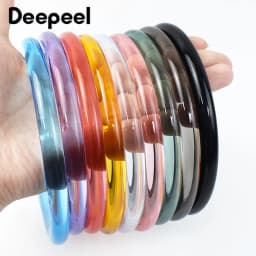 2/4/10Pcs 10cm Acrylic O Ring Handle for Bag Transparent Plastic Handbag Decorative Handles Resin Rings DIY Bags Accessories