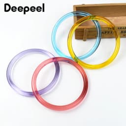 2/4/10Pcs 10cm Acrylic O Ring Handle for Bag Transparent Plastic Handbag Decorative Handles Resin Rings DIY Bags Accessories