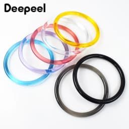 2/4/10Pcs 10cm Acrylic O Ring Handle for Bag Transparent Plastic Handbag Decorative Handles Resin Rings DIY Bags Accessories