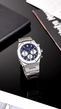SAPPHERO Men's Watch Waterproof watch Chronograph function Date Glowing Hands Stainless Steel Watch Business  Watch For Men Gift