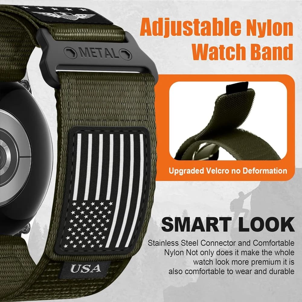 20mm 22mm Straps for Samsung Galaxy watch 6 classic/5 Pro/7/4/Gear s3 Rugged Nylon Fabric bracelet correa HUAWEI GT2e 3 4 5 Band