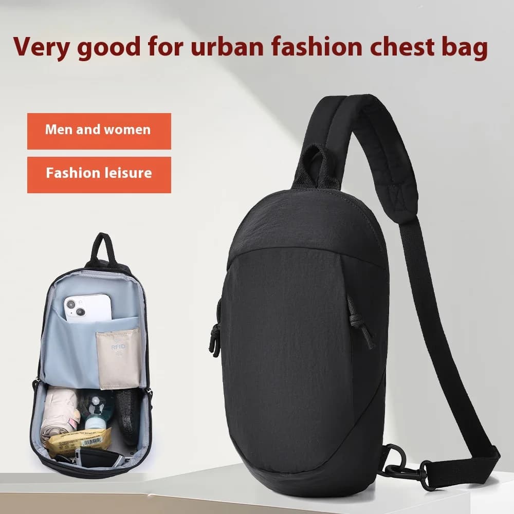 Men And Women Waist Packs Lightweight Stylish Crossbody Bag,Daily Commute Chest Bag Travel Casual Messenger Bag