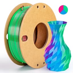 Three Color PLA Silk Filament 250g per Roll Net Weight, Suitable for FDM 3D Printers, 1.75mm Silk PLA 3D Printing Material.