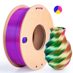 Three Color PLA Silk Filament 250g per Roll Net Weight, Suitable for FDM 3D Printers, 1.75mm Silk PLA 3D Printing Material.