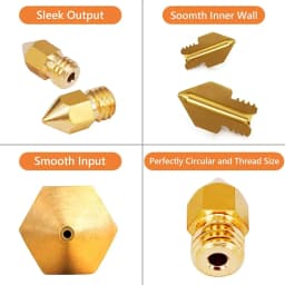 Creality 3D Printer Nozzle 0.2/0.3/0.4/0.5/0.6/0.8mm Hotend Extruder Nozzles for Ender-3 Serie/Ender 5 Serie/CR-6 SE 3D Printer
