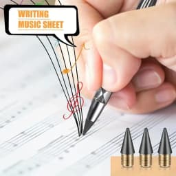 12/24pcs Permanent pencil replaceable refills Infinite pencil graphite nib metal nib inkless pencil eternal replacement head