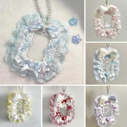 New Sweet Diy Plush Card Holder With Ribbon Bow Lolita Lace Display Anime Lace Loader Top Holder Card Photocard Idol Photo E3k8
