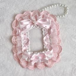 New Sweet Diy Plush Card Holder With Ribbon Bow Lolita Lace Display Anime Lace Loader Top Holder Card Photocard Idol Photo E3k8