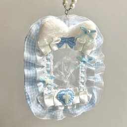 New Sweet Diy Plush Card Holder With Ribbon Bow Lolita Lace Display Anime Lace Loader Top Holder Card Photocard Idol Photo E3k8