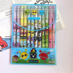 6/12/144Pcs/Box Sprunki Cartoon Erasable Pen Blue Black Ink Magic Gel Pen School Office Writing Stationery Supply Student Gift