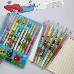 6/12/144Pcs/Box Sprunki Cartoon Erasable Pen Blue Black Ink Magic Gel Pen School Office Writing Stationery Supply Student Gift