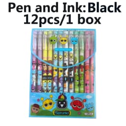 6/12/144Pcs/Box Sprunki Cartoon Erasable Pen Blue Black Ink Magic Gel Pen School Office Writing Stationery Supply Student Gift