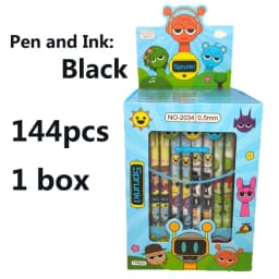 6/12/144Pcs/Box Sprunki Cartoon Erasable Pen Blue Black Ink Magic Gel Pen School Office Writing Stationery Supply Student Gift