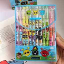 6/12/144Pcs/Box Sprunki Cartoon Erasable Pen Blue Black Ink Magic Gel Pen School Office Writing Stationery Supply Student Gift