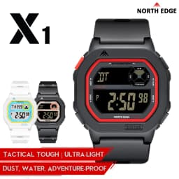NORTH EDGE X1 Square Screen Digital Watch 2025 Men Women Sportswatch Waterproof 50M Stopwatch Countdown Alarm Clock Reloj Hombre