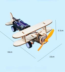Sliding airplane model, children's Diy handcrafted assembly model, Diy 3d wooden jigsaw puzzle, educational toys, festival gifts