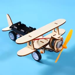 Sliding airplane model, children's Diy handcrafted assembly model, Diy 3d wooden jigsaw puzzle, educational toys, festival gifts