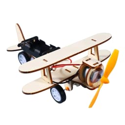 Sliding airplane model, children's Diy handcrafted assembly model, Diy 3d wooden jigsaw puzzle, educational toys, festival gifts