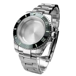 Blak Bezel 40mm Diver Waterproof For SUB NH34 NH35 NH36 Movement Sapphire Glass Watch Case Mod Glass Back 20atm Steel Bracelet