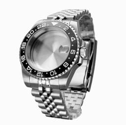 Blak Bezel 40mm Diver Waterproof For SUB NH34 NH35 NH36 Movement Sapphire Glass Watch Case Mod Glass Back 20atm Steel Bracelet