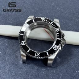 Blak Bezel 40mm Diver Waterproof For SUB NH34 NH35 NH36 Movement Sapphire Glass Watch Case Mod Glass Back 20atm Steel Bracelet