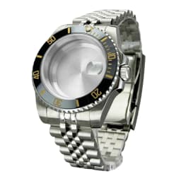 Blak Bezel 40mm Diver Waterproof For SUB NH34 NH35 NH36 Movement Sapphire Glass Watch Case Mod Glass Back 20atm Steel Bracelet