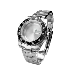 Blak Bezel 40mm Diver Waterproof For SUB NH34 NH35 NH36 Movement Sapphire Glass Watch Case Mod Glass Back 20atm Steel Bracelet