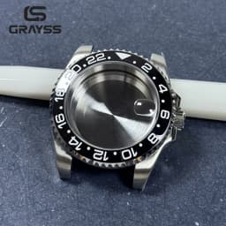 Blak Bezel 40mm Diver Waterproof For SUB NH34 NH35 NH36 Movement Sapphire Glass Watch Case Mod Glass Back 20atm Steel Bracelet