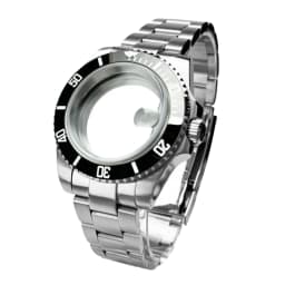Blak Bezel 40mm Diver Waterproof For SUB NH34 NH35 NH36 Movement Sapphire Glass Watch Case Mod Glass Back 20atm Steel Bracelet