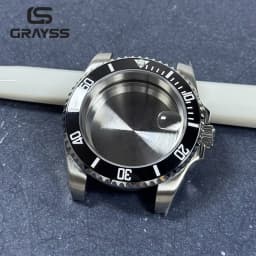 Blak Bezel 40mm Diver Waterproof For SUB NH34 NH35 NH36 Movement Sapphire Glass Watch Case Mod Glass Back 20atm Steel Bracelet