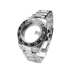 Blak Bezel 40mm Diver Waterproof For SUB NH34 NH35 NH36 Movement Sapphire Glass Watch Case Mod Glass Back 20atm Steel Bracelet