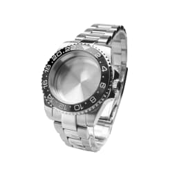Blak Bezel 40mm Diver Waterproof For SUB NH34 NH35 NH36 Movement Sapphire Glass Watch Case Mod Glass Back 20atm Steel Bracelet