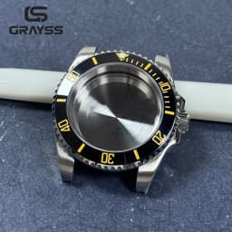 Blak Bezel 40mm Diver Waterproof For SUB NH34 NH35 NH36 Movement Sapphire Glass Watch Case Mod Glass Back 20atm Steel Bracelet
