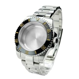Blak Bezel 40mm Diver Waterproof For SUB NH34 NH35 NH36 Movement Sapphire Glass Watch Case Mod Glass Back 20atm Steel Bracelet
