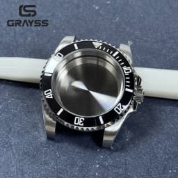 Blak Bezel 40mm Diver Waterproof For SUB NH34 NH35 NH36 Movement Sapphire Glass Watch Case Mod Glass Back 20atm Steel Bracelet