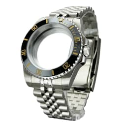 Blak Bezel 40mm Diver Waterproof For SUB NH34 NH35 NH36 Movement Sapphire Glass Watch Case Mod Glass Back 20atm Steel Bracelet