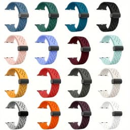 Magnetic Buckle band For Apple watch ultra 2 Strap 49mm 44mm 45mm 40mm 41mm 42 46 mm Silicone Bracelet Series 10 9 7 8 se 6 5 3