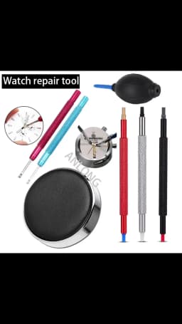 Watch Repair Kits, Rubber Blower and Dust Protection Pads, Needle Pen, Cleaning Brush, Suit, Watch Repair Tools, Maintenance Kit