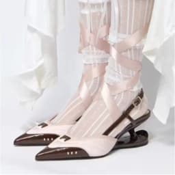 Mary Jane Bow Knot Slip On Strange Heel Sexy Lady Pumps 2025 New Pointed Toe All-Match Casual Shoes Sport Sneaker High Heels