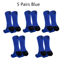 5 Pairs Professional Cycling Socks Men's Outdoor Sports Quick-Drying Bicycle Socks Sweat Absorbing Breathable Running Socks