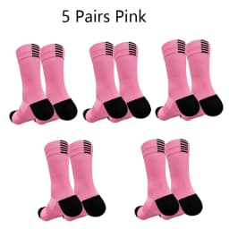 5 Pairs Professional Cycling Socks Men's Outdoor Sports Quick-Drying Bicycle Socks Sweat Absorbing Breathable Running Socks