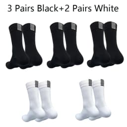 5 Pairs Professional Cycling Socks Men's Outdoor Sports Quick-Drying Bicycle Socks Sweat Absorbing Breathable Running Socks