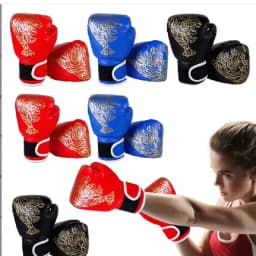 Boxing Gloves Breathable PU Leather Fighting Gloves Kids Boxing Training Kickboxing Gloves for Gym Indoor Outdoor Sport