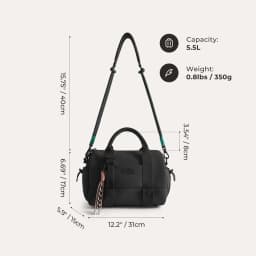 BAGSMART Boston Bag for Women Mini Duffel Shoulder Crossbody Bag Waterproof with Wet Pocket Gym Travel Daily Beach Weekender
